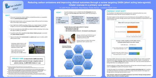 Preview of Reducing carbon emissions and improving clinical outcomes through a review targeting SABA (short acting beta-agonist) inhaler overuse in a primary care setting