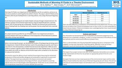 Preview of Sustainable Methods of Warming IV Fluids in a Theatre Environment