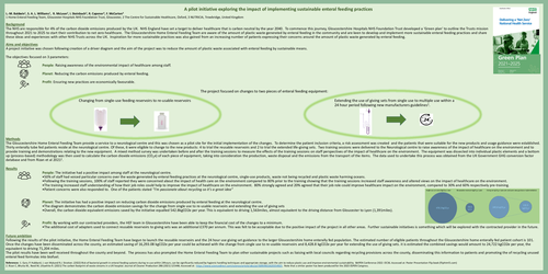 Preview of Enteral feeding equipment sustainability initiative