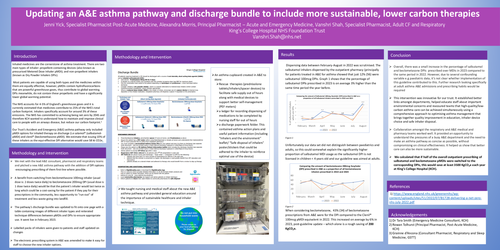 Preview of Updating an A&E asthma pathway and discharge bundle to include more sustainable, lower-carbon therapies