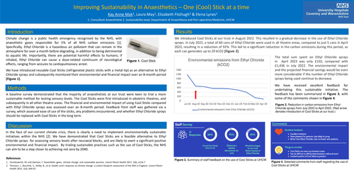 Preview of Improving sustainability in anaesthetics - one (cool) stick at a time