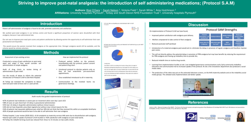 Preview of Striving to improve post natal analgesia: the introduction of Self Administering Medication (S.A.M)