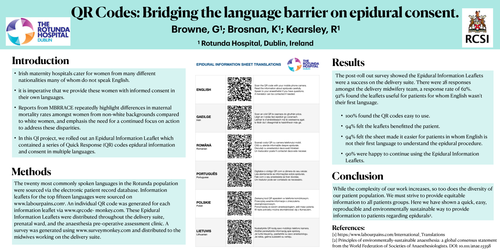 Preview of QR Codes: Bridging the language barrier on epidural consent.