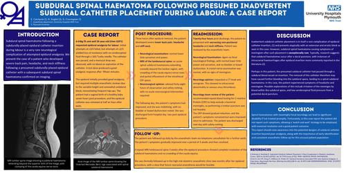 Preview of Subdural spinal haematoma following presumed inadvertent subdural catheter placement during labour: a case report