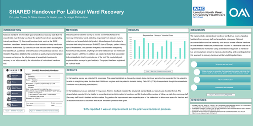Preview of SHARED handover for labour ward recovery