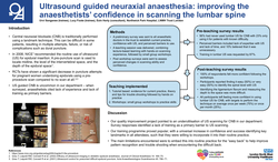 Thumbnail for Ultrasound guided neuraxial anaesthesia: a quality improvement project to improve anaesthetist competence and confidence scanning the lumbar spine