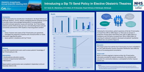 Preview of Introducing a sip til send policy in elective obstetric theatre