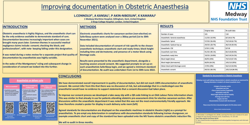 Preview of Improving documentation in obstetric anaesthesia