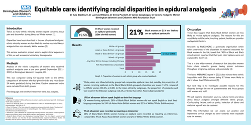 Preview of Equitable care: identifying racial disparities in epidural analgesia