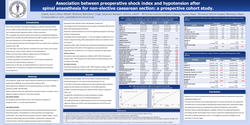 Preview of Association between preoperative shock index and hypotension after spinal anaesthesia for non-elective caesarean section: a prospective cohort study.