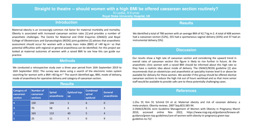 Preview of Straight to theatre -- should women with a high BMI be offered caesarean section routinely?