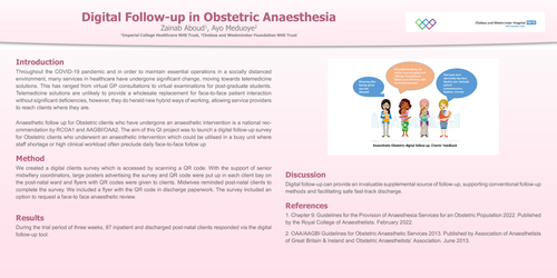 Preview of Digital follow-up in obstetric anaesthesia