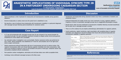 Thumbnail for Anaesthetic implications of vasovagal syncope type 2b in a parturient undergoing caesarean section
