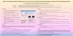 Thumbnail for Sudden intraoperative headache: Management of a presumed case of reversible cerebral vasoconstriction syndrome (RCVS) for planned Caesarean section