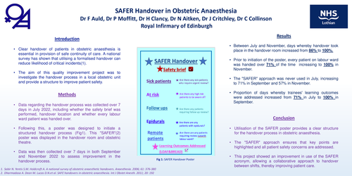 Preview of Safer handover in obstetric anaesthesia