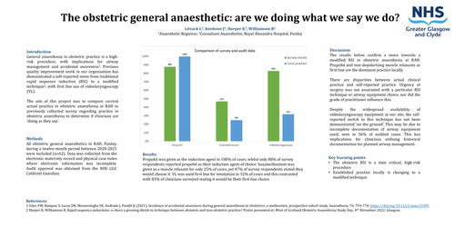 Preview of The obstetric general anaesthetic - are we doing what we say we do?