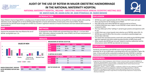 Preview of Audit of the use of ROTEM in major obstetric haemorrhage in the The National Maternity Hospital