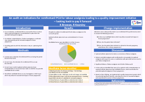 Preview of An audit on indications for remifentanil PCA for labour analgesia leading to a quality improvement initiative -- looking back to pay it forward