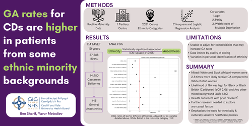 Preview of Associations between ethnicity and obstetric anaesthetic care in Wales.