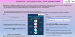 Thumbnail for Introduction of a safety huddle on delivery suite at St George's Hospital.