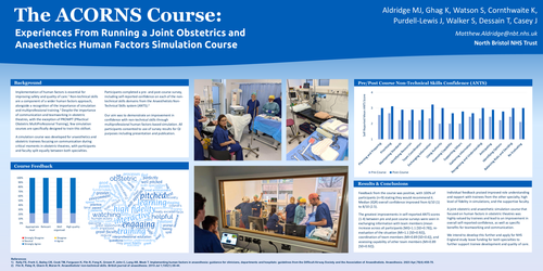 Preview of The ACORNS Course: Experiences from running a joint obstetrics and anaesthetics human factors simulation course