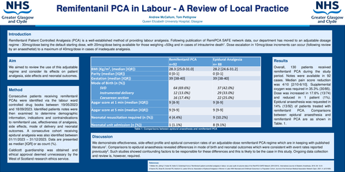 Preview of Remifentanil PCA in labour - a review of local practice