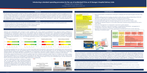 Preview of Introducing a standard operating procedure for use of remifentanil PCAs in St George's Hospital Delivery Suite