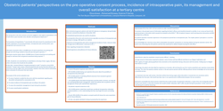 Thumbnail for Obstetric patient's perspectives on the pre-operative consent process, incidence of intraoperative pain, its management and overall satisfaction.