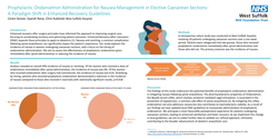 Thumbnail for Prophylactic Ondansetron Administration for Nausea Management in Elective Caesarean Sections: A Paradigm Shift in Enhanced Recovery Guidelines