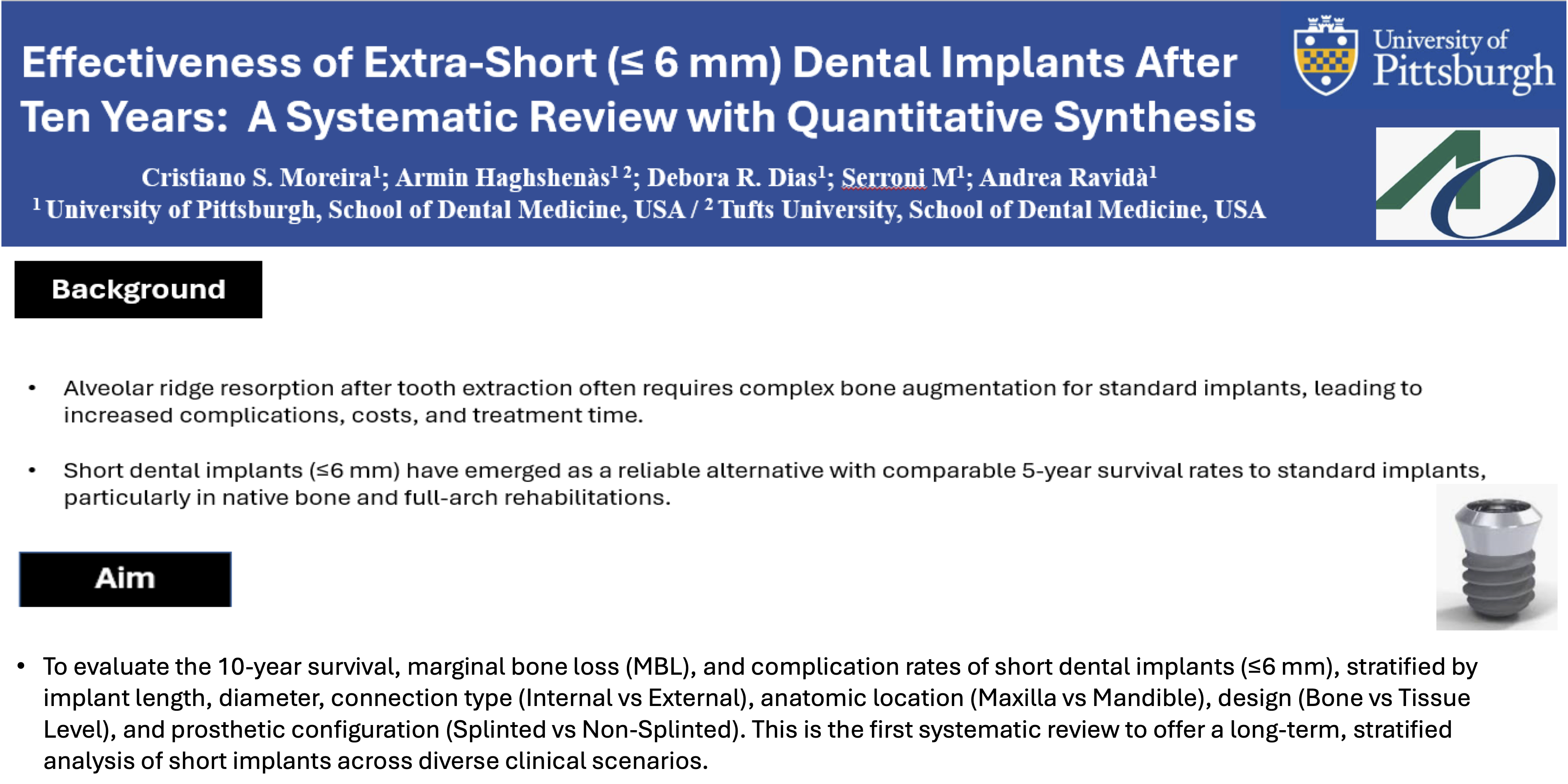 Thumbnail for Effectiveness of Extra-Short (? 6 mm) Dental Implants After Ten Years: A Systematic Review