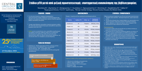 Preview of Στάδιο pT0 μετά από ριζική προστατεκτομή. Συστηματική ανασκόπηση της βιβλιογραφίας.