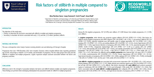Preview of Risk factors of stillbirth in multiple compared to singleton pregnancies