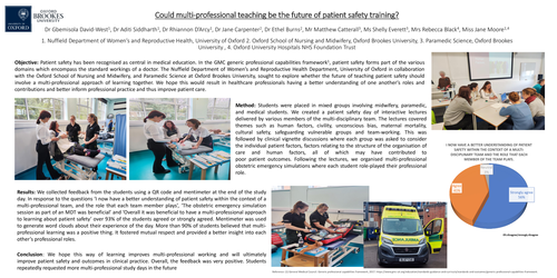 Preview of Could multi-professional teaching be the future of patient safety training?