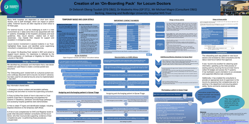 Preview of Creation of an ‘On-Boarding Pack’ for Locum doctors