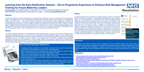 Preview of Learning from the Early Notification Scheme- Enhancing Training for Future Maternity Leaders
