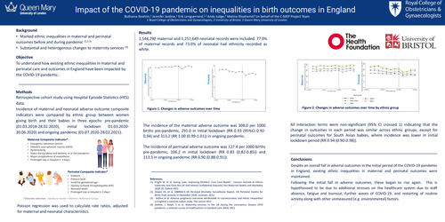Preview of Impact of the COVID-19 pandemic on inequalities in birth outcomes in England