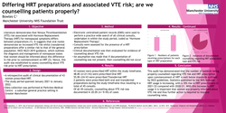 Preview of Improving Venous Thromboembolism risk counselling with Hormone Replacement Therapy: a clinical audit