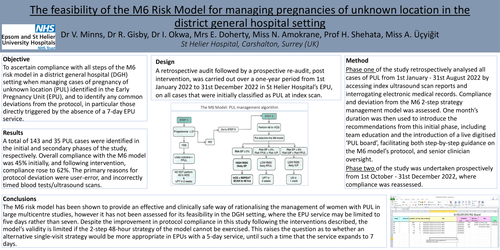 Preview of The feasibility of the M6-Risk-Model for managing PULs in the DGH setting