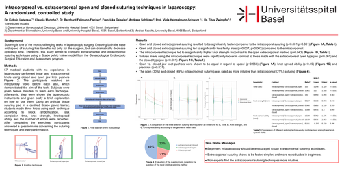 Preview of Intracorporeal vs. extracorporeal suturing techniques in laparoscopy: A randomized, controlled study