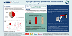 Thumbnail for Vital signs measurement in obstetric ambulance referrals for bleeding in Sierra Leone.