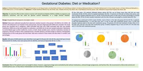 Preview of Gestational Diabetes: Diet or Medication?