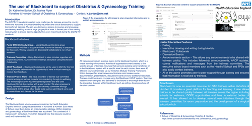 Preview of The use of Blackboard to support Obstetrics & Gynaecology Training