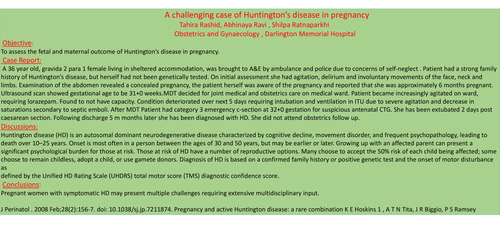 Preview of A challenging case of Huntington’s disease in pregnancy and outcome