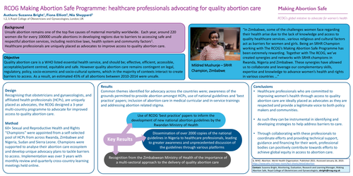 Preview of RCOG Making Abortion Safe Programme: healthcare professionals advocating for quality abortion care