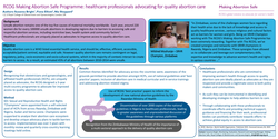 Thumbnail for RCOG Making Abortion Safe Programme: healthcare professionals advocating for quality abortion care
