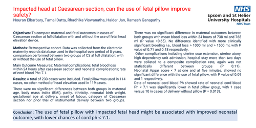 Preview of Impacted head at Caesarean-section, can the use of fetal pillow improve safety?
