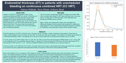 Thumbnail for Endometrial thickness (ET) in patients with unscheduled bleeding on continuous-combined HRT (CCHRT)