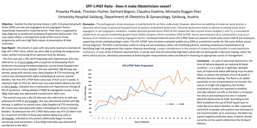 Preview of The sFlT-1/PlGF Ratio - Should it make Obstetricians sweat?
