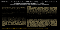 Thumbnail for A case Series of Herlyn-Werner-Wunderlich Syndrome (HWSS) -A rare Mullerian Abnormality