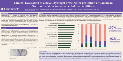 Preview of Clinical Evaluation of a Novel Dressing for Protection of Caesarean Section Incisions
